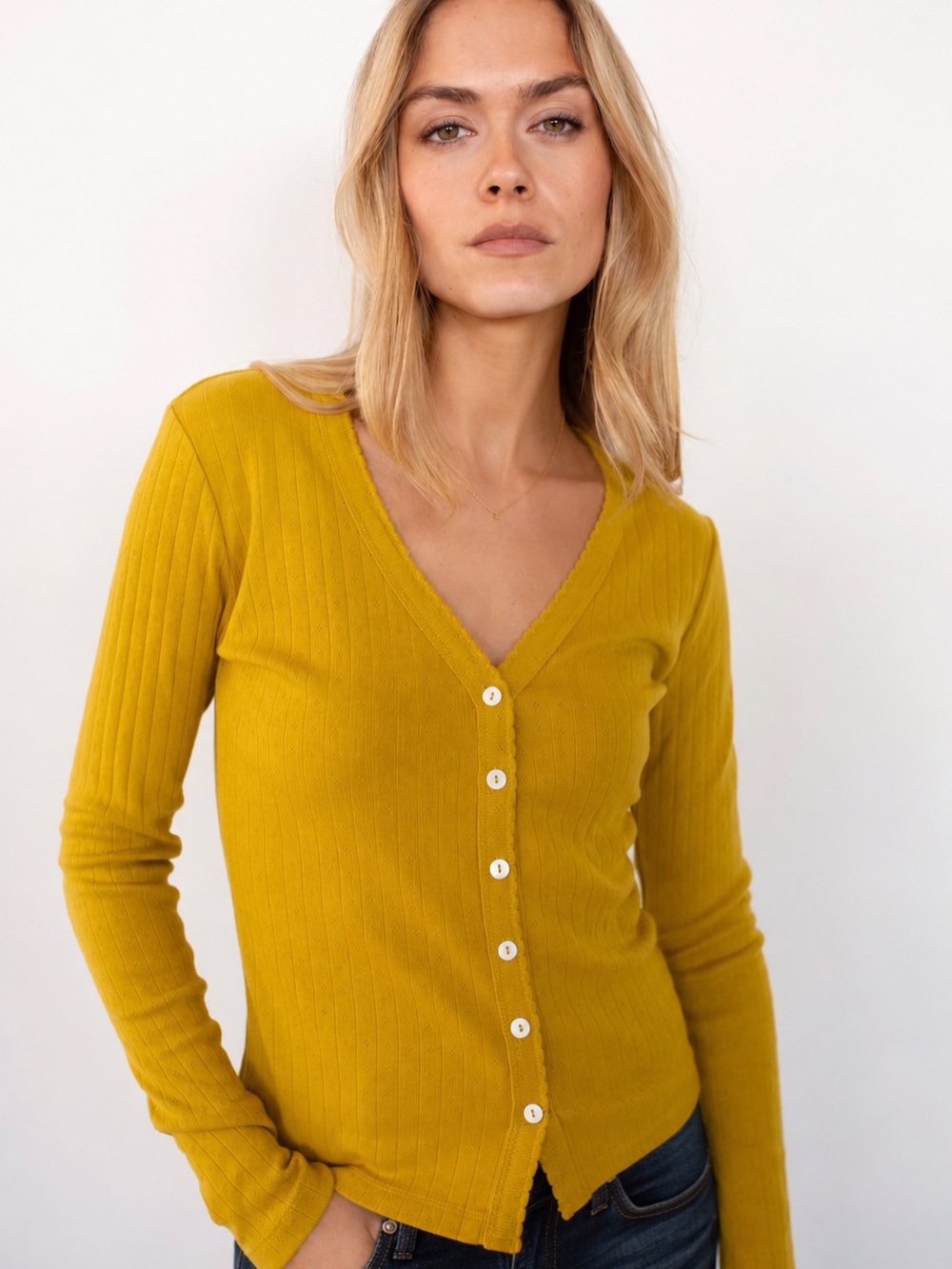 NWT Marea by Liz Joy Pointelle Cotton Cardigan – XS | 100% Cotton